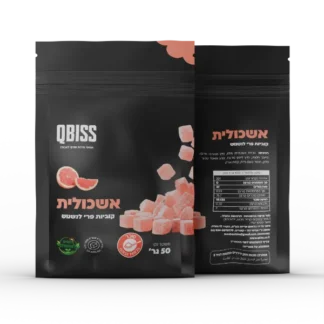 Qbiss קוביות פרי אשכולית 50 גרם